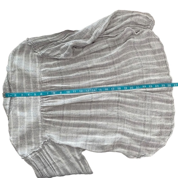 Free People Light Gray Button-Up Blouse - Picture 7 of 13